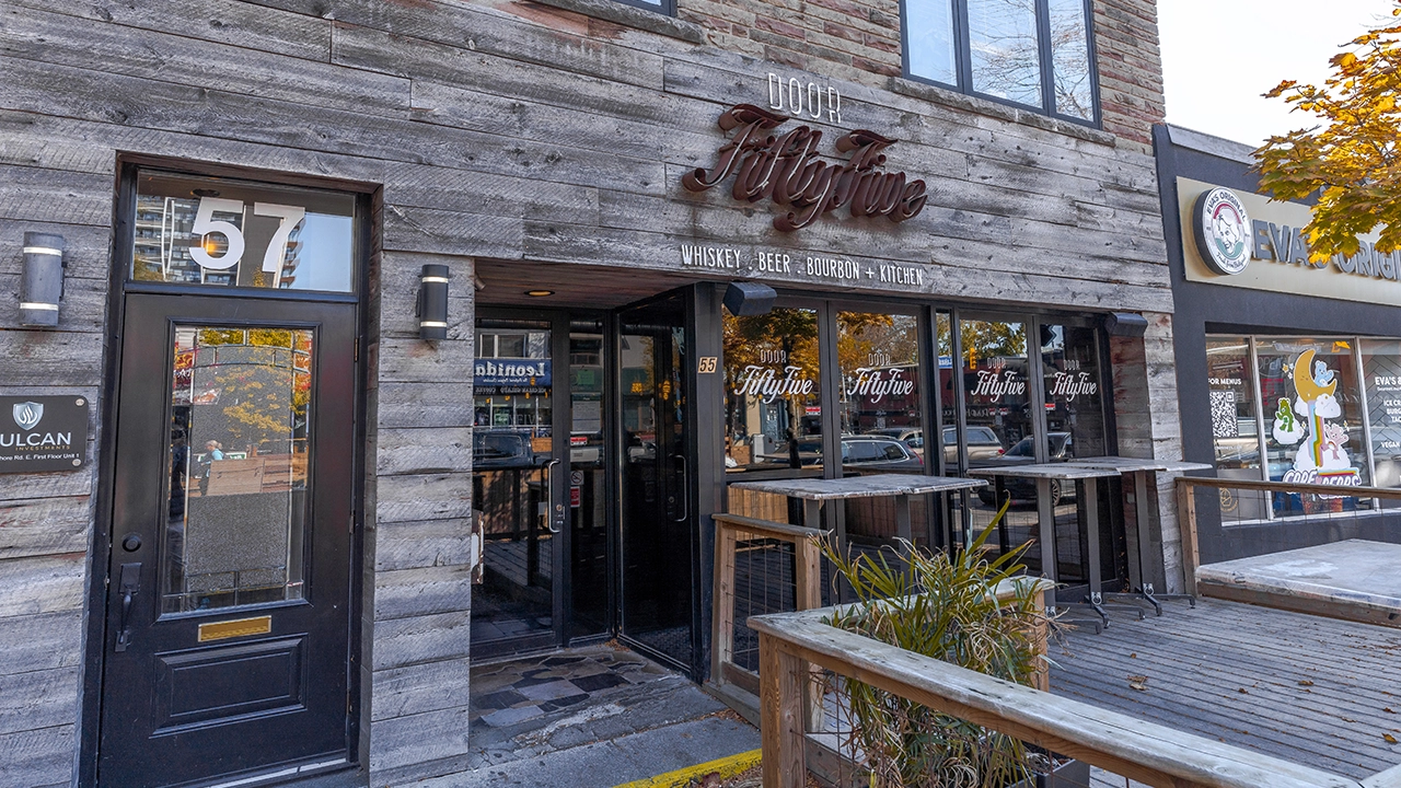 Exterior image of Door Fifty Five located in Port Credit, Mississauga.