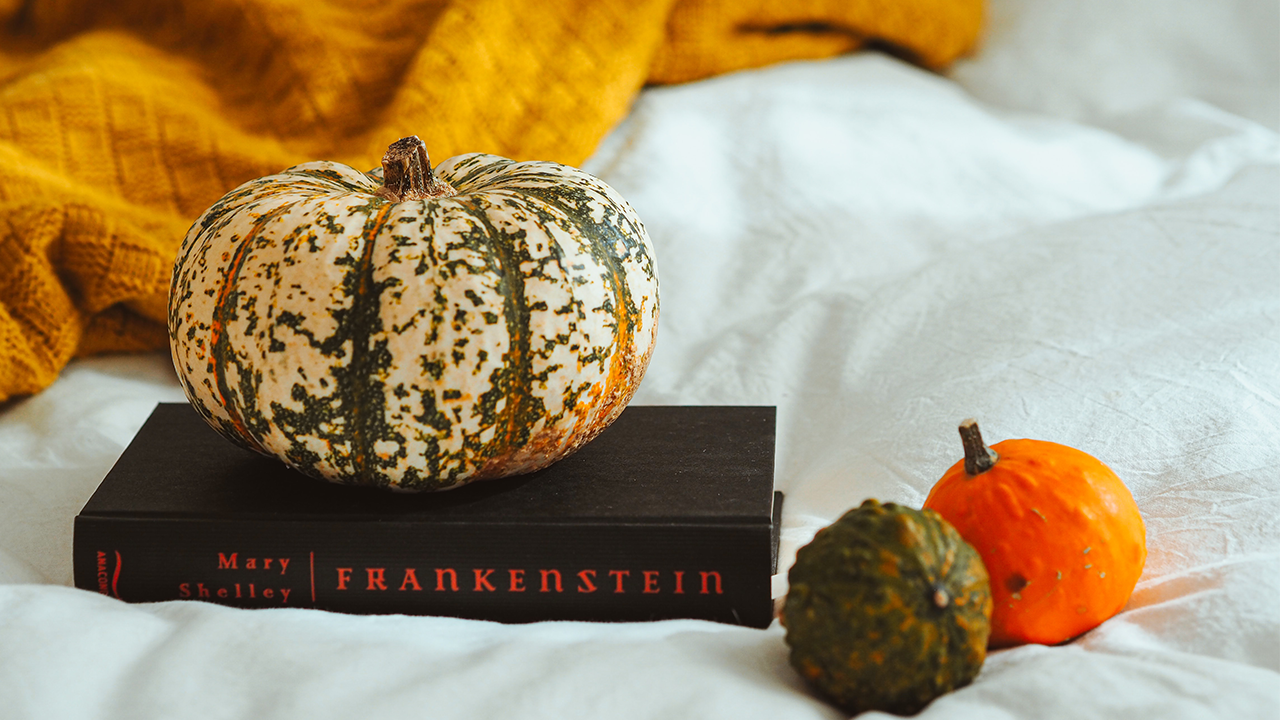 A home neatly staged for fall and October.