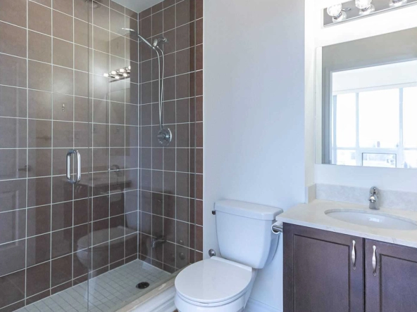 Ensuite bathroom of 3865 Lake Shore Blvd West #303 - For Lease in Etobicoke.