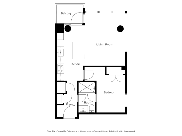 Floor plan of 8 Ann Street #308 located in Port Credit, Mississauga.