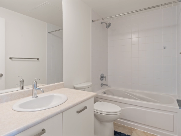 Bathroom at 832 Bay Street unit 4807 located in Toronto, Ontario, Canada.