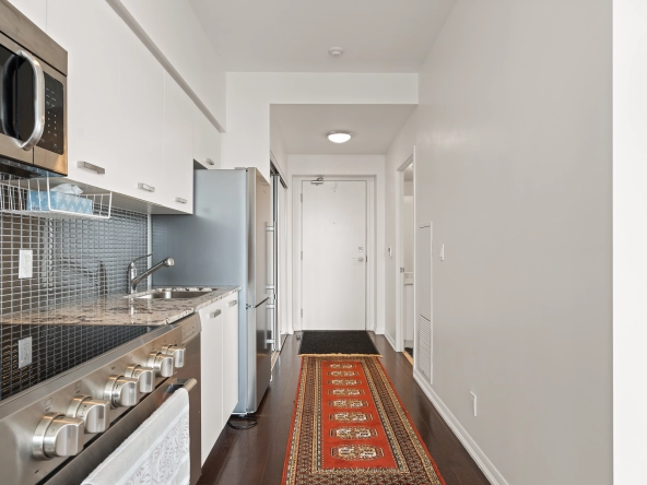 Front entrance hallway at 832 Bay Street unit 4807 located in Toronto, Ontario, Canada.