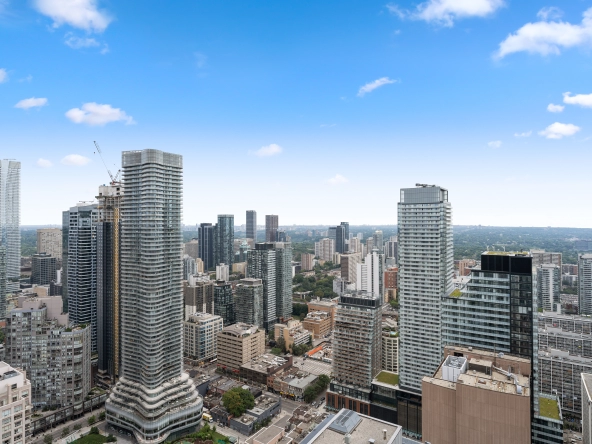 View at 832 Bay Street unit 4807 located in Toronto, Ontario, Canada.