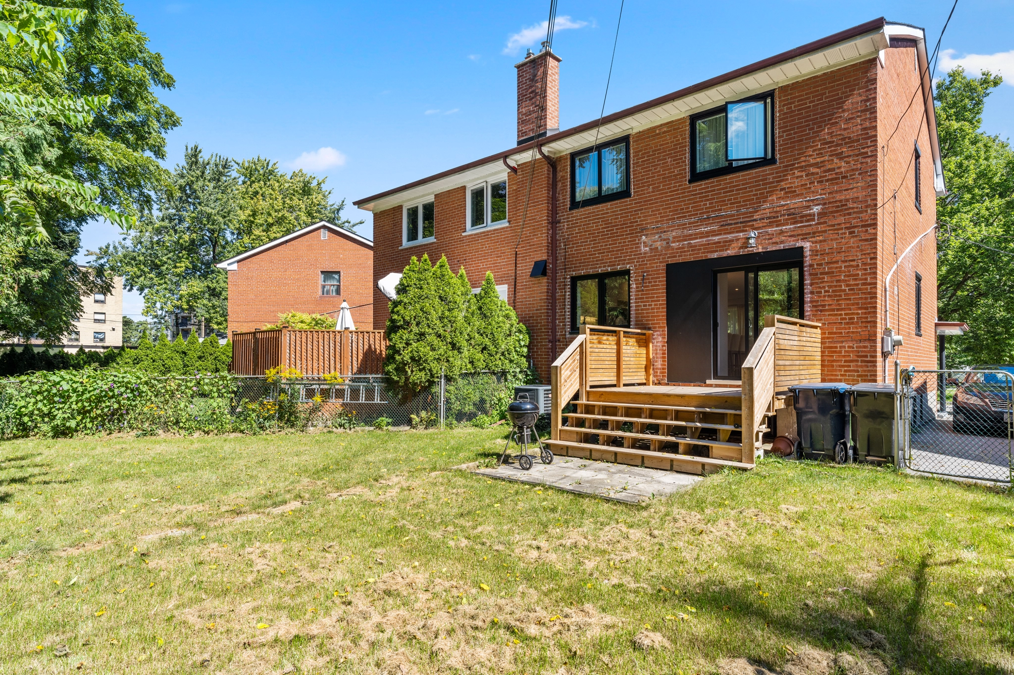 Backyard of 17 Cabot Court located in Etobicoke.