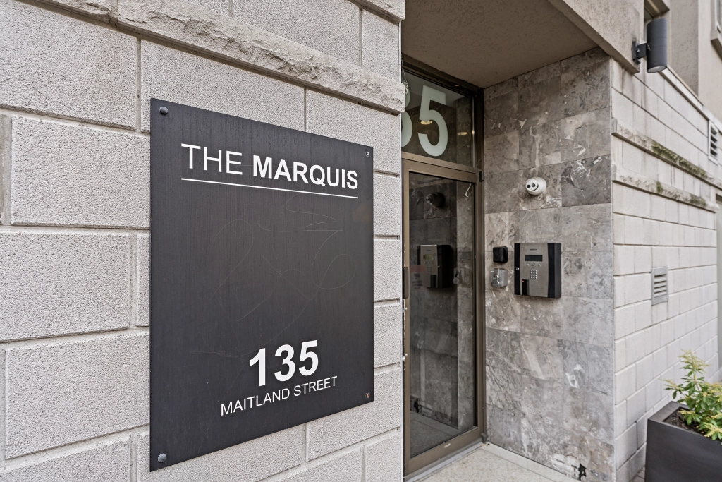 Exterior image of 135 Maitland Street Unit 401 located in Toronto, Ontario, Canada listed by Toronto Rental Agent Marco Pedri.