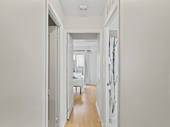 Hallway of 96 Strachan Avenue located in the neighbourhood of Liberty Village in Toronto, Ontario currently listed for lease by Liberty Village real estate agent Marco Pedri.