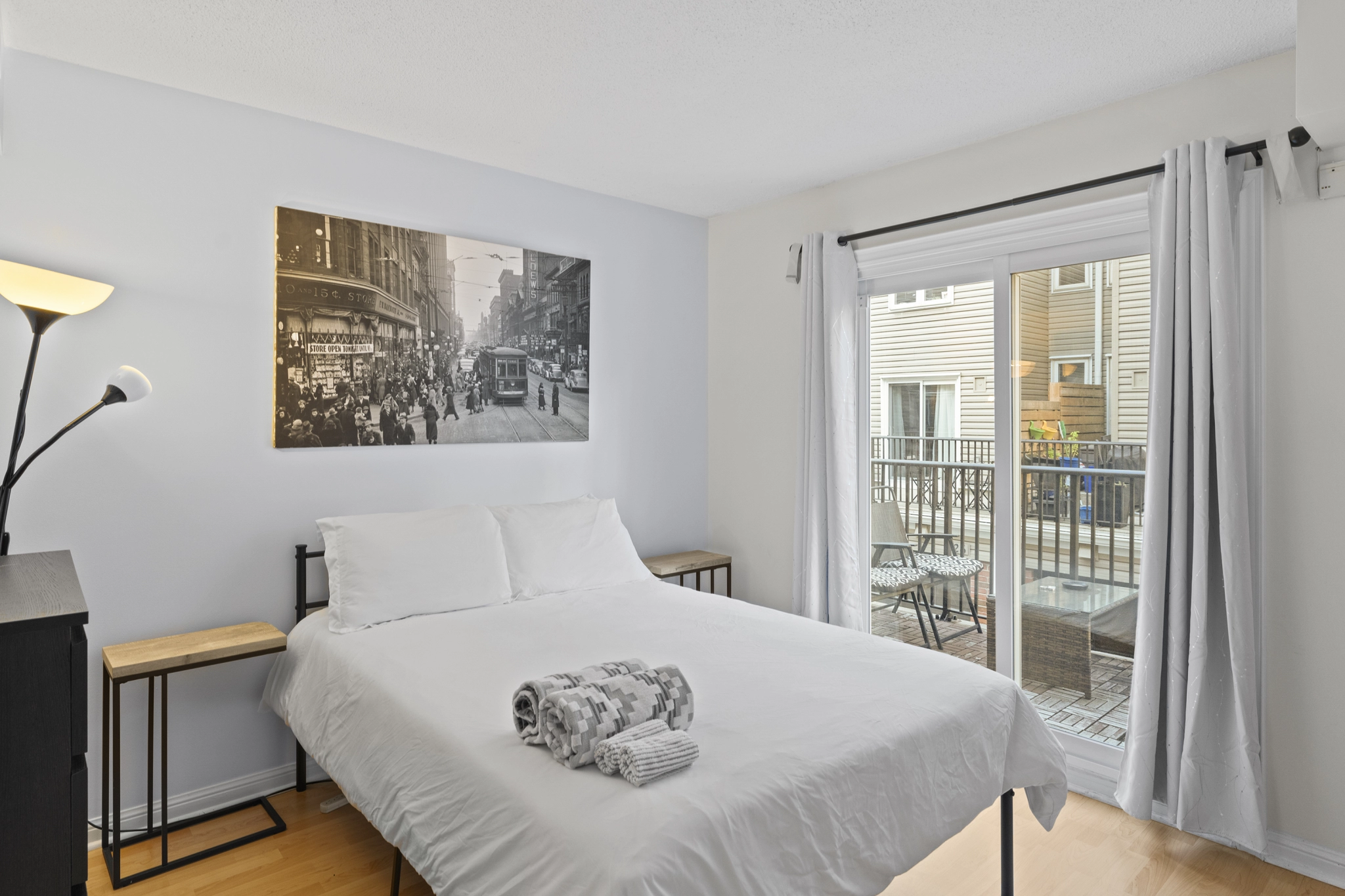 Bedroom of 96 Strachan Avenue located in the neighbourhood of Liberty Village in Toronto, Ontario currently listed for lease by Liberty Village real estate agent Marco Pedri.