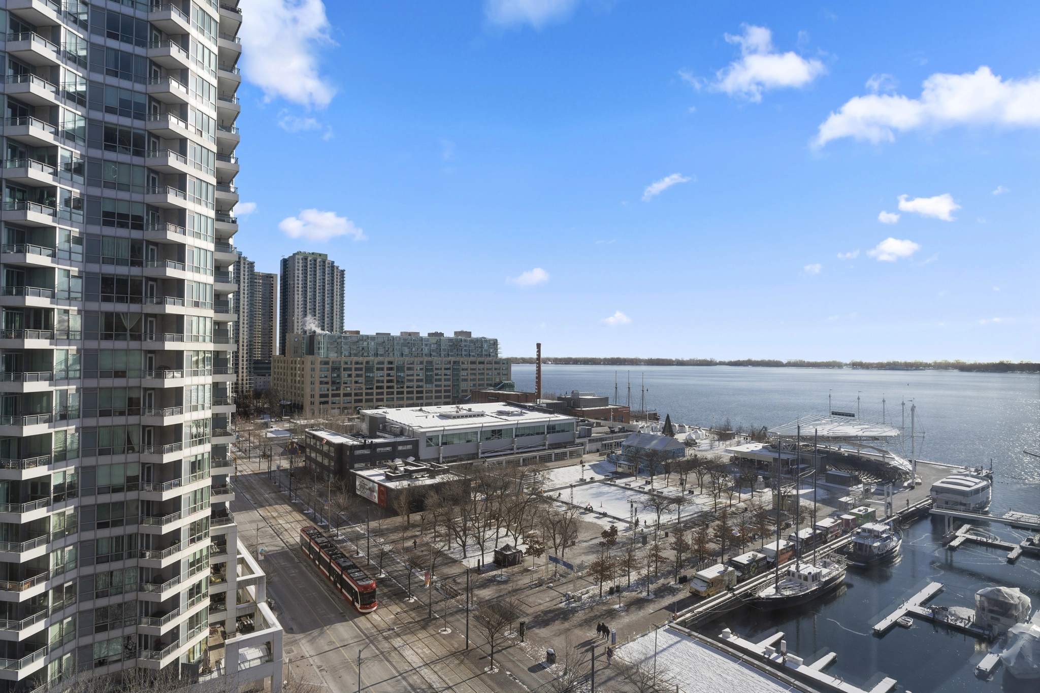 Views of Lake Ontario located at 250 Queens Quay West unit 1208 - a Toronto condo for rent by real estate broker and Toronto rental agent Marco Pedri.