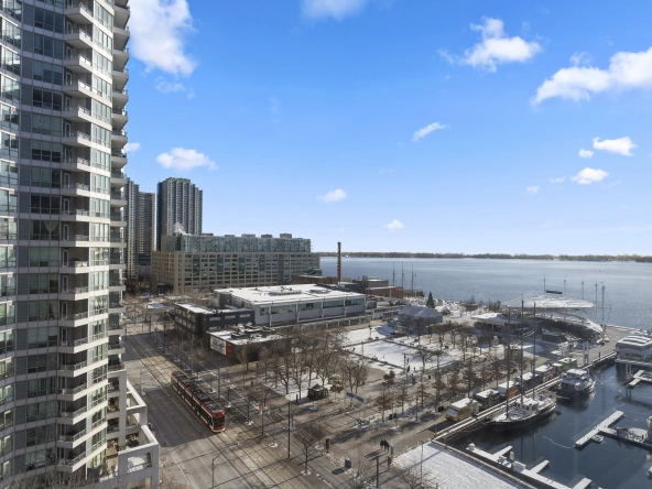 Views of Lake Ontario located at 250 Queens Quay West unit 1208 - a Toronto condo for rent by real estate broker and Toronto rental agent Marco Pedri.