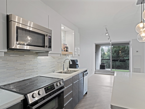 Kitchen of 77 Maitland Place unit 525 located in Toronto, Ontario, Canada - a condo currently for lease by Toronto rental agent Marco Pedri.