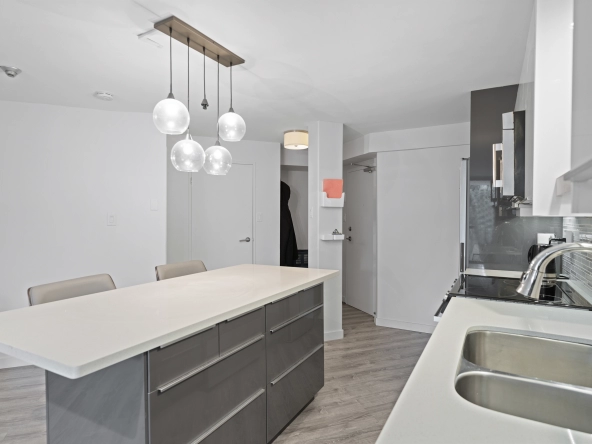 Kitchen of 77 Maitland Place unit 525 located in Toronto, Ontario, Canada - a condo currently for lease by Toronto rental agent Marco Pedri.