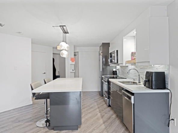 Kitchen of 77 Maitland Place unit 525 located in Toronto, Ontario, Canada - a condo currently for lease by Toronto rental agent Marco Pedri.