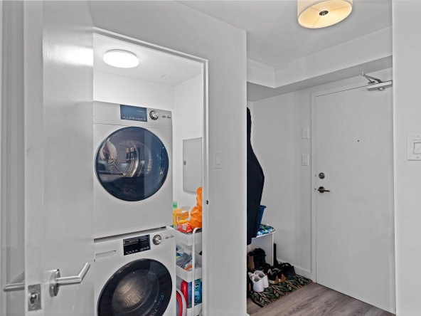 Laundry of 77 Maitland Place unit 525 located in Toronto, Ontario, Canada - a condo currently for lease by Toronto rental agent Marco Pedri.