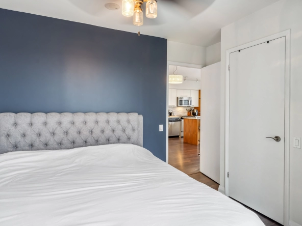 Bedroom of 5 Valhalla Inn Road unit 1710. A condo listed for rent in Etobicoke by Etobicoke real estate agent Marco Pedri - Broker with Shoreline Realty.