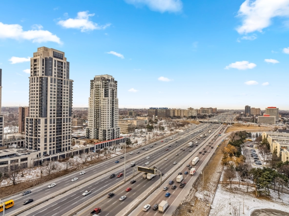 North west view from 5 Valhalla Inn Road unit 1710. A condo listed for rent in Etobicoke by Etobicoke real estate agent Marco Pedri - Broker with Shoreline Realty.