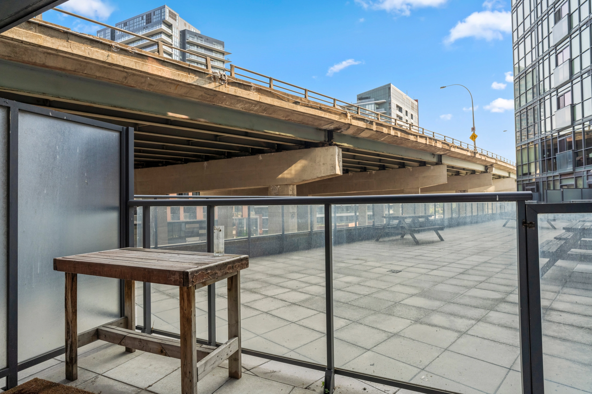 Terrace located at 169 Fort York Boulevard in Toronto, Ontario, listed by Marco Pedri, Broker with Shoreline Realty Corp., Brokerage for lease.